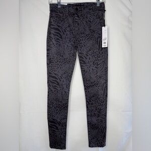 Joe's Jeans The Icon - Grey Animal Print Mid Rise Skinny Ankle. Size 26